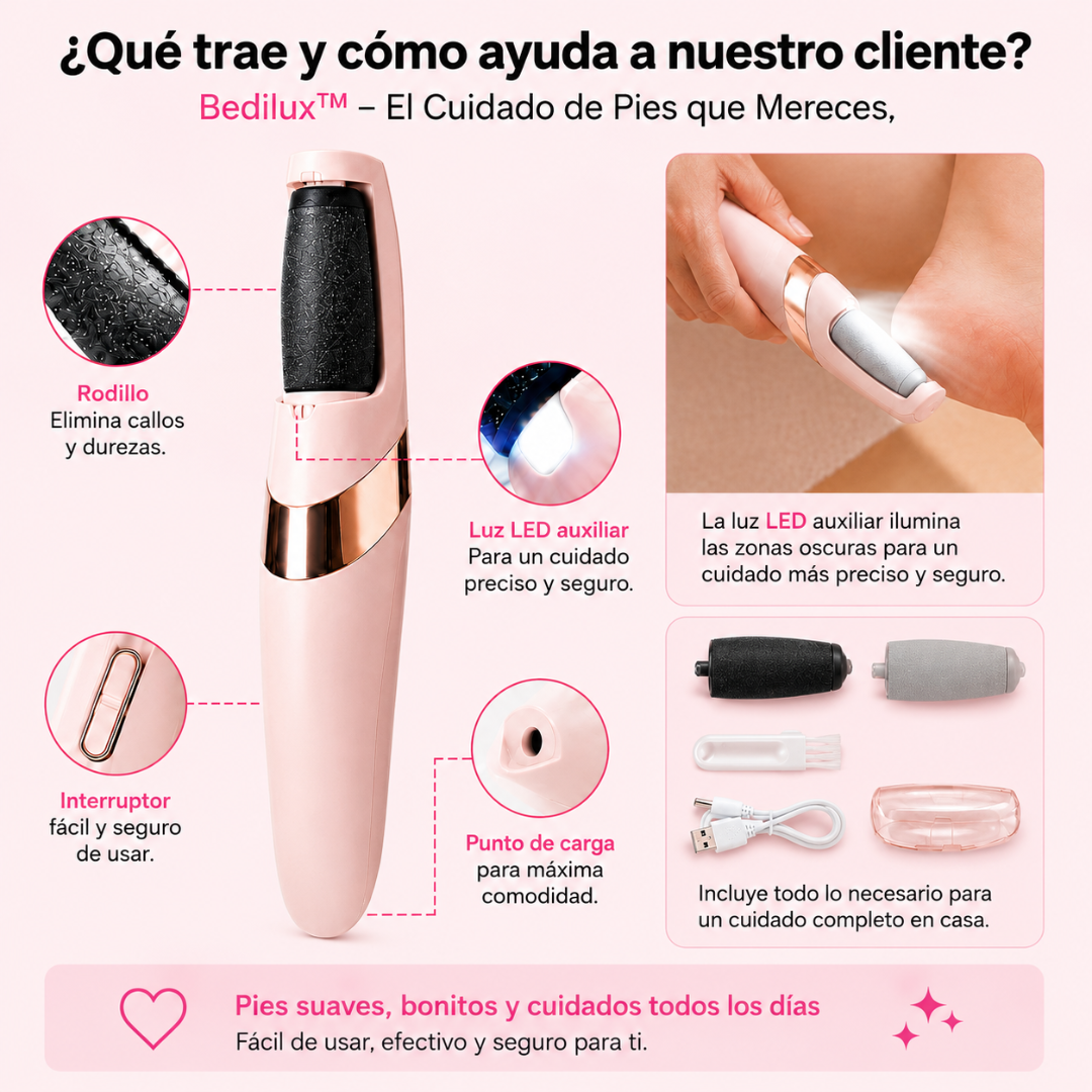 Bedilux™ Oficial | Eliminador de callos eléctrico